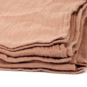 plaid en gaze de coton 120x150 terracotta