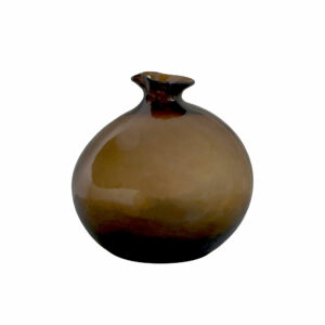 vase boule en verre ambré