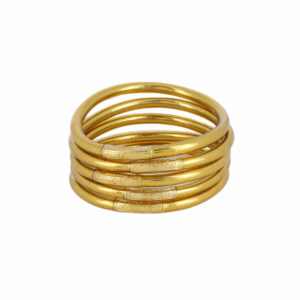 jonc bouddhiste épais doré antique