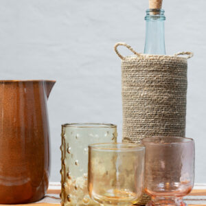 panier porte bouteille en jonc de mer naturel