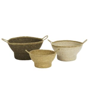 panière en jonc de mer naturel