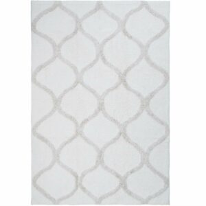 tapis berbère en coton blanc et beige 