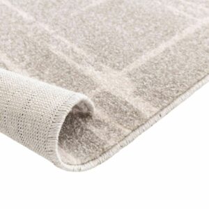 tapis gris et beige motif lignes abstraites 120x170
