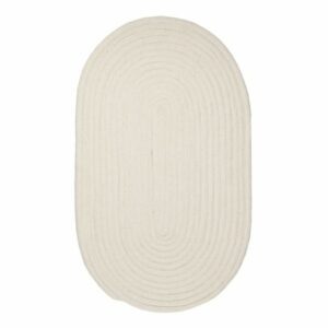 tapis ovale en coton ecru
