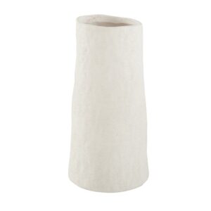 vase cylindrique en terre cuite blanc