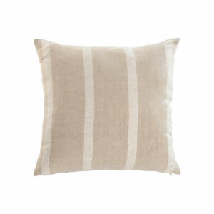 coussin lin beige rayures ecru 3