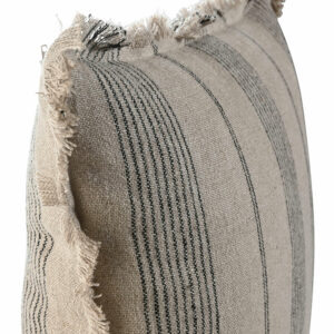 coussin lin naturel lignes noires 50x50 2
