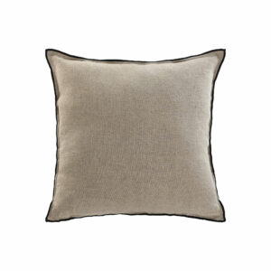 coussin lin naturel lisere noir 50x50 1