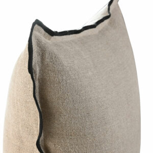 coussin lin naturel lisere noir 50x50 2