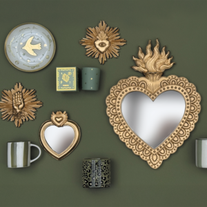 decoration murale ex voto dore