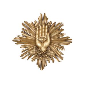decoration murale ex voto dore main