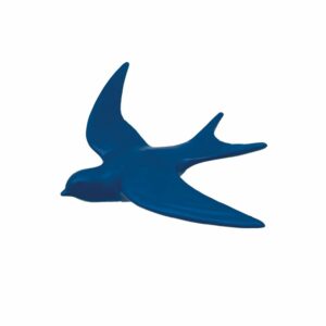 hirondelle décorative à accrocher au mur bleu marine