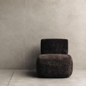fauteuil en velours chocolat 2