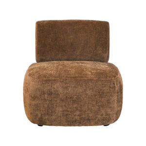 fauteuil en velours fauve 1