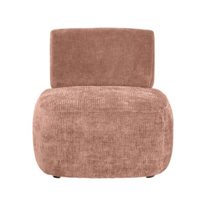 fauteuil en velours nude 1