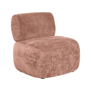 fauteuil en velours nude 2