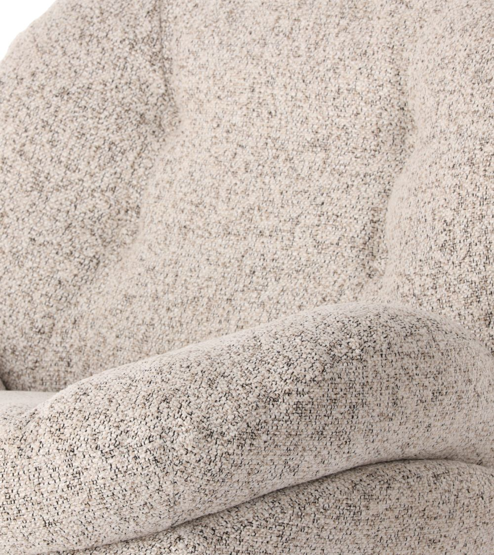 fauteuil memento chine beige pied noir 3