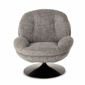 fauteuil memento chiné gris souris pied noir