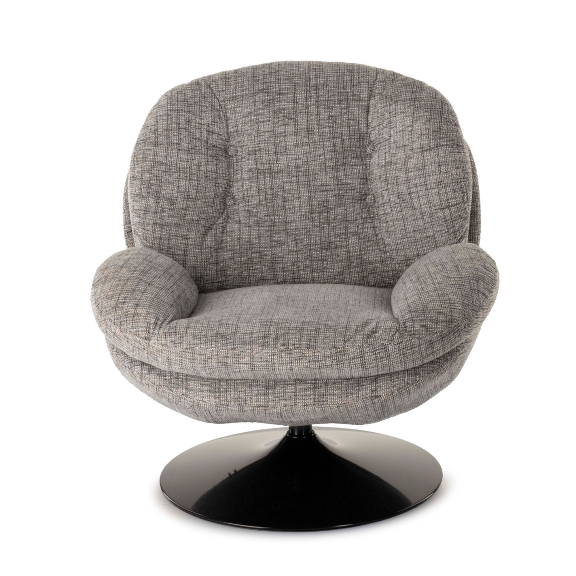 fauteuil memento chiné gris souris pied noir