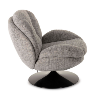 fauteuil memento chiné gris souris pied noir 2