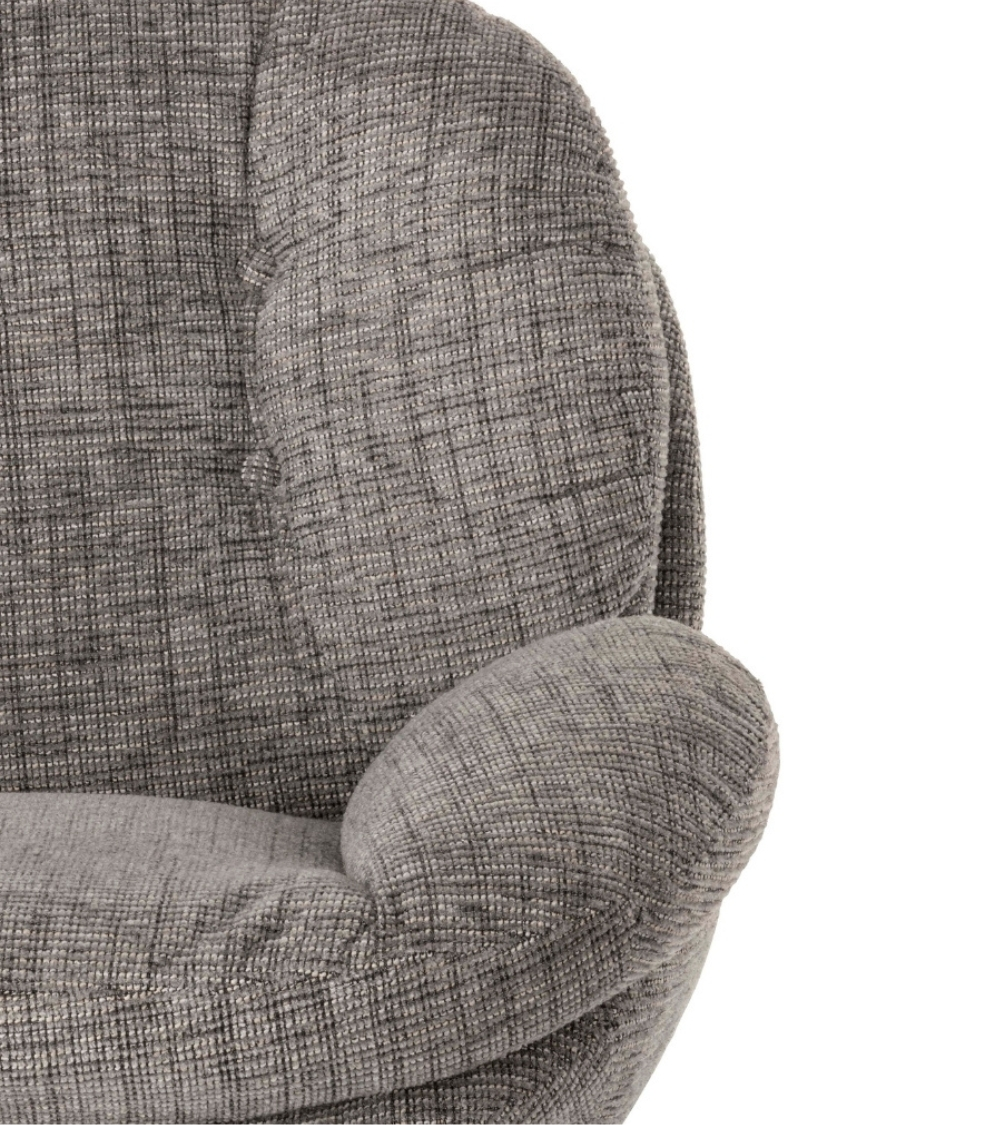 fauteuil memento chiné gris souris pied noir 4