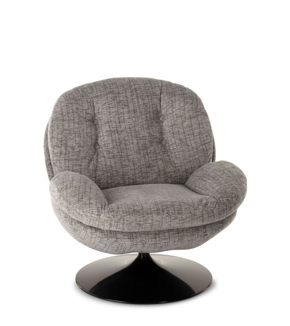 fauteuil memento chiné gris souris pied noir 6