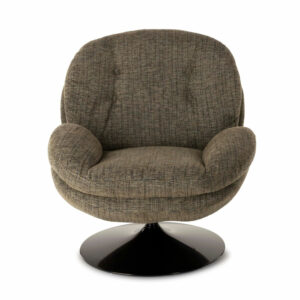 fauteuil memento chiné vert mousse pied noir