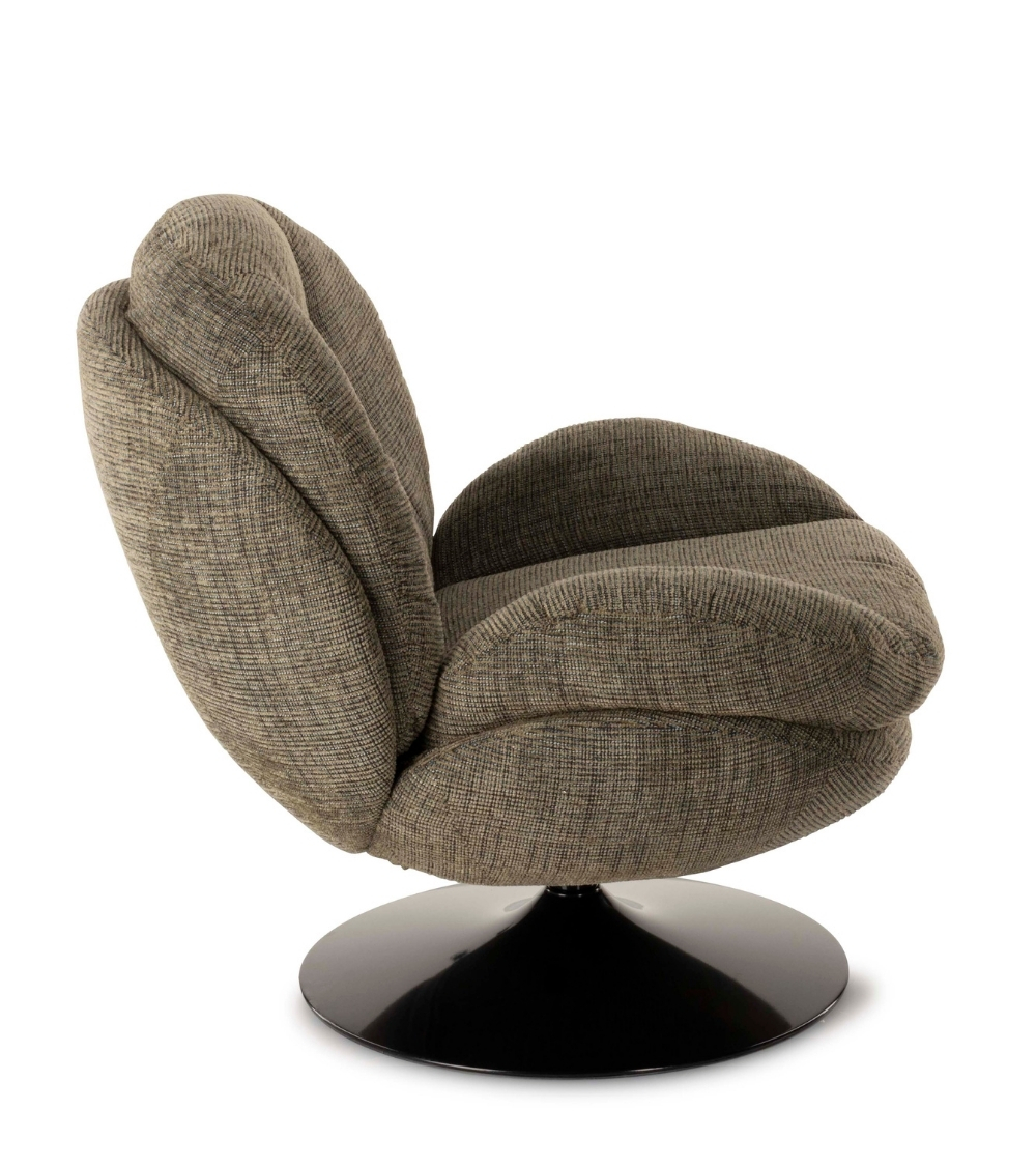fauteuil memento chiné vert mousse pied noir 2