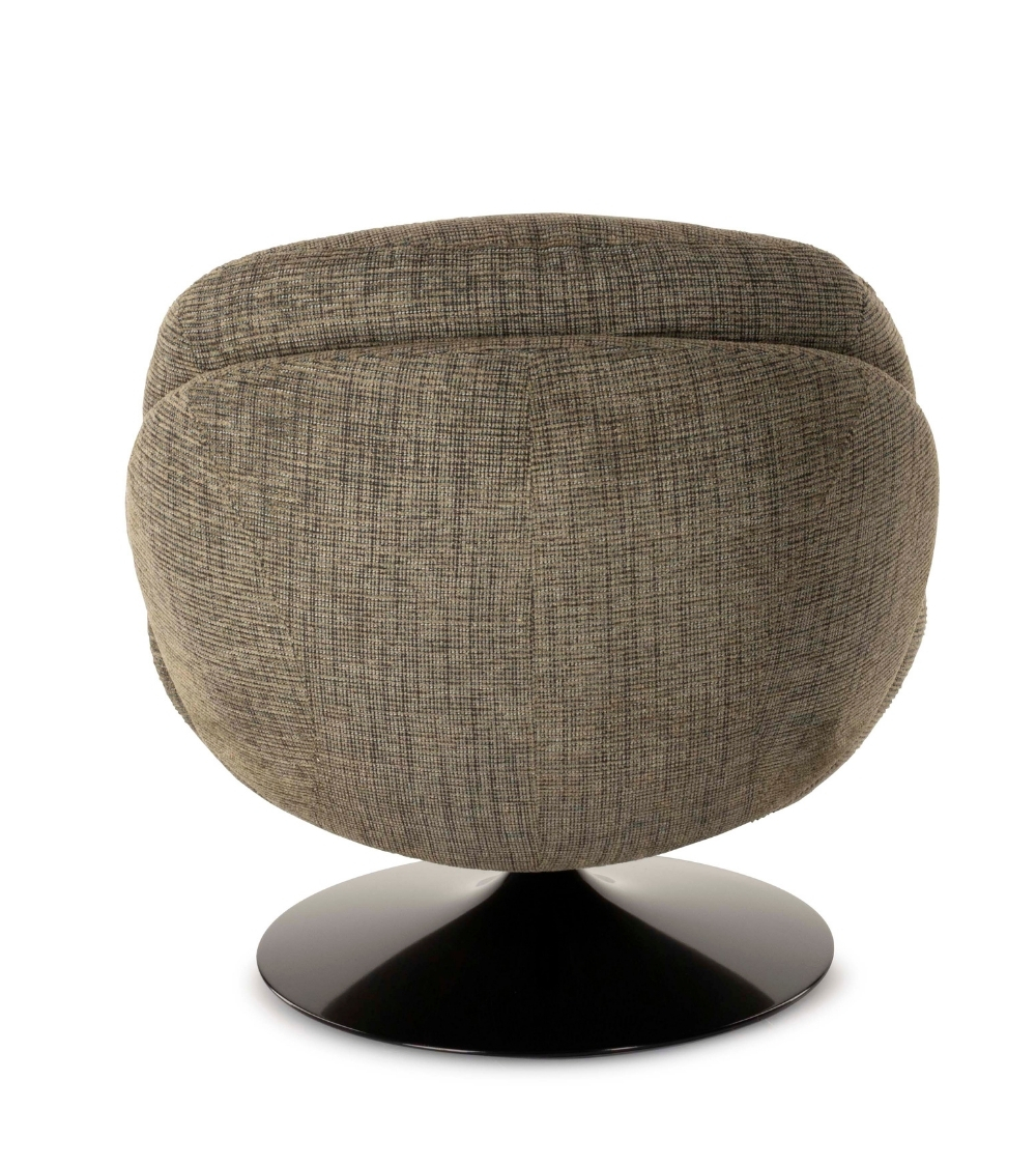 fauteuil memento chiné vert mousse pied noir 3
