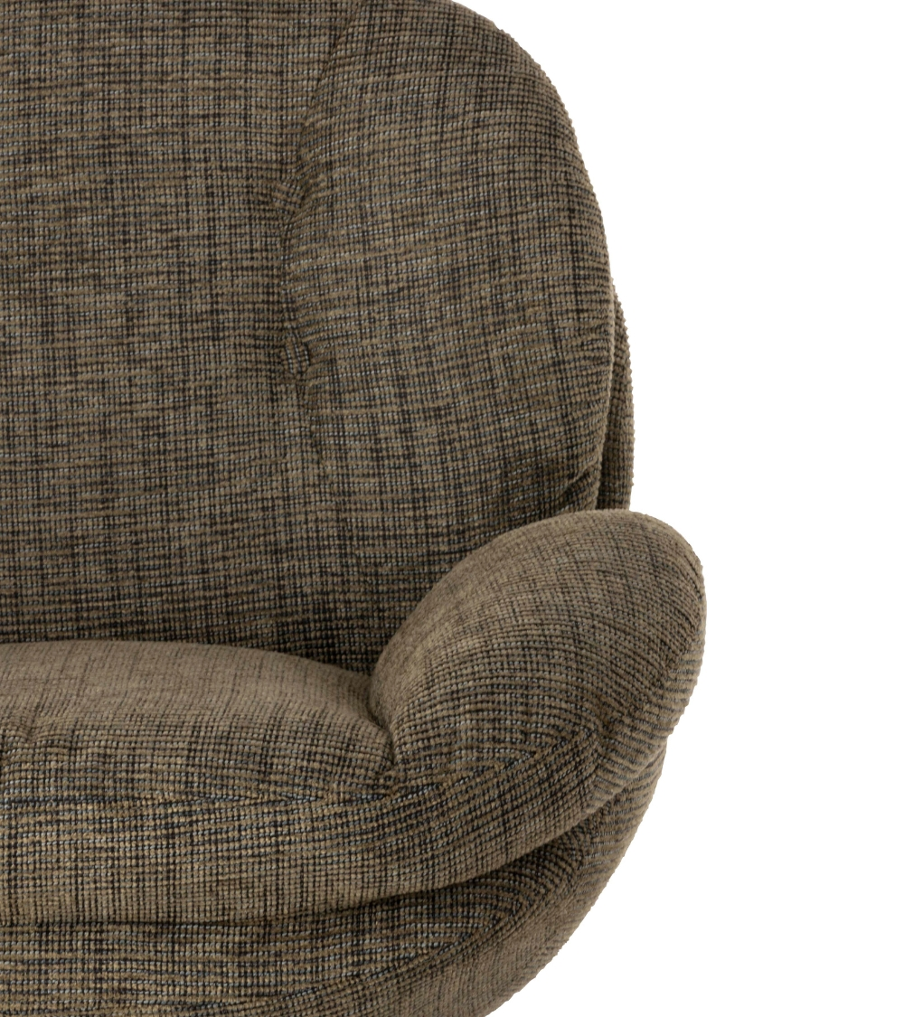 fauteuil memento chiné vert mousse pied noir 4