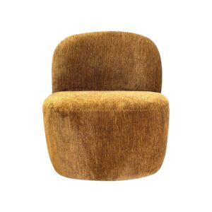 fauteuil pop velours curry 1