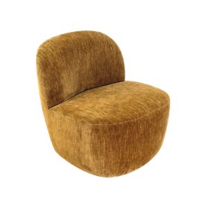 fauteuil pop velours curry 2