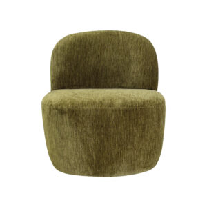 fauteuil pop velours kaki 1