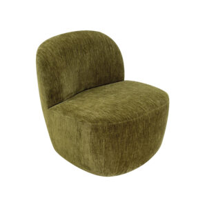 fauteuil pop velours kaki 2