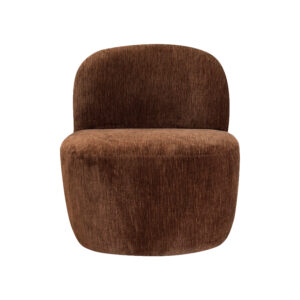 fauteuil pop velours terre cuite marron 1