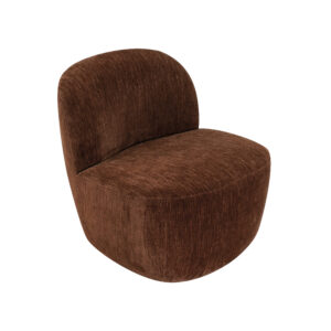 fauteuil pop velours terre cuite marron 2