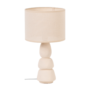 lampe en ceramique beige a pied galets petit modele1