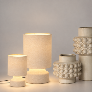 lampe en ceramique beige 2