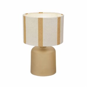 lampe rayee a poser a piles jaune