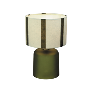 lampe rayee a poser a piles vert