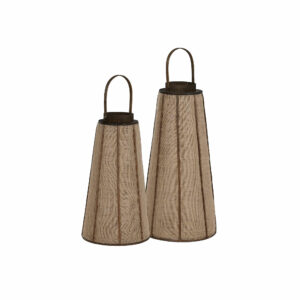 lanterne bambou jute naturel conique 1