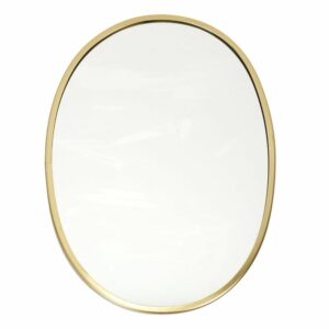 miroir contour doré ovale