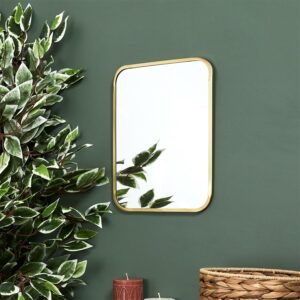miroir contour doré rectangulaire