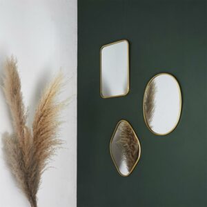 miroir contour doré rectangulaire