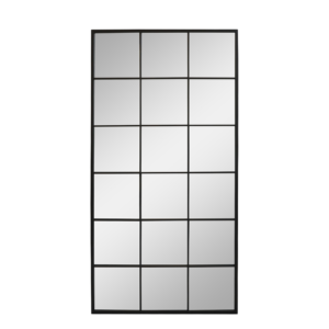 miroir en metal noir 180x90 quadrille 2
