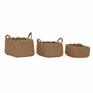 panier en tricot marron 1