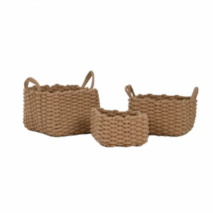 panier en tricot marron 2