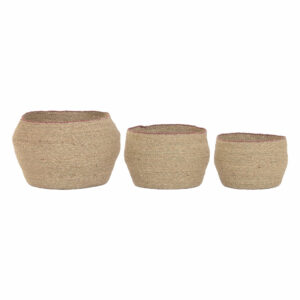 panier jonc de mer naturel lisere rouge 2
