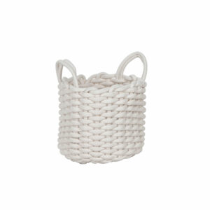 panier tricot rond blanc 1