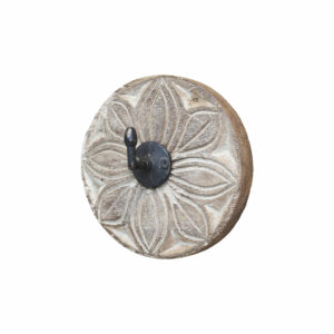 patere ronde en bois recycle et metal